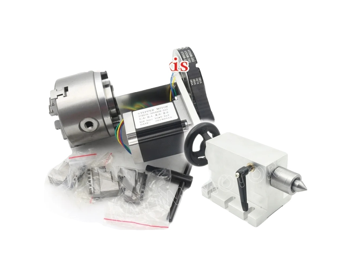 Eje rotatorio, alta precisión, compatibilidad versátil, 4 mordazas K12-100mm