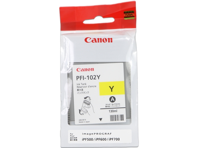 Cartucho de tinta Original CANON AmarilloPFI-102Y