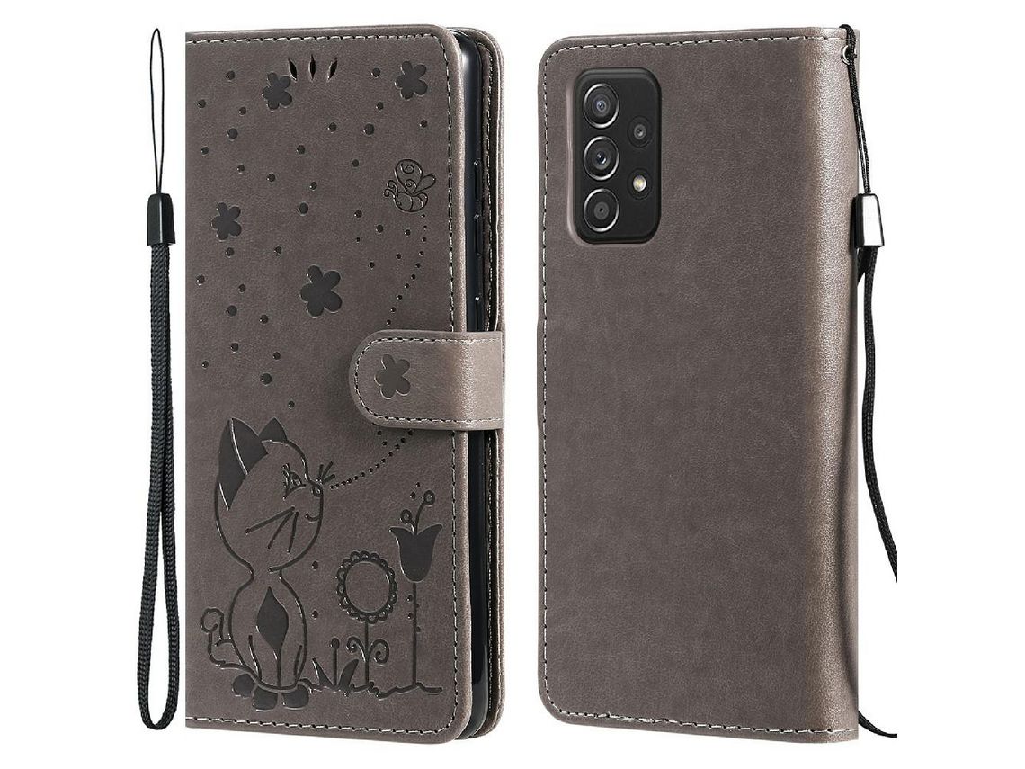 Funda para Samsung A52S 5G- Galaxy A52 4G- 5G (PU, TPU - Gris)