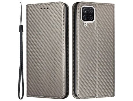 Funda para Samsung Galaxy A12 (PU, TPU - Gris)