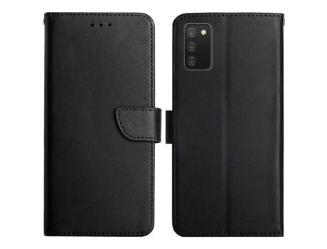 Funda para Samsung Galaxy A02S 164.2X75.9X9.1Mm ( Couro Genuíno - Negro)