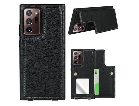 Funda para Samsung Galaxy Note 20 Ultra (TPU e Couro Genuíno - Negro)