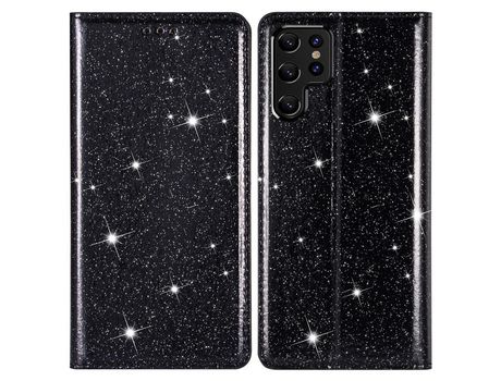 Funda para Samsung Galaxy S22 Ultra (TPU, PU - Negro)