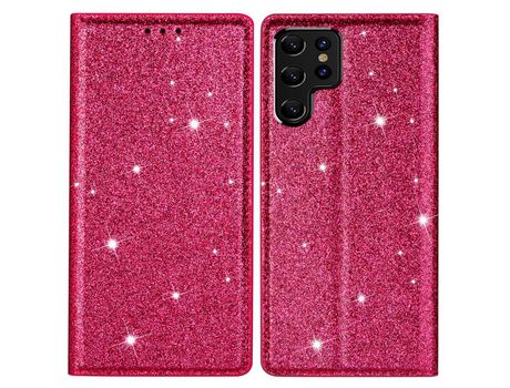 Funda para Samsung Galaxy S22 Ultra (TPU, PU - Rosa)