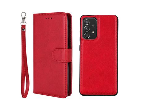 Funda para Samsung A52S 5G- Galaxy A52 4G- 5G (PU, TPU - Rojo)