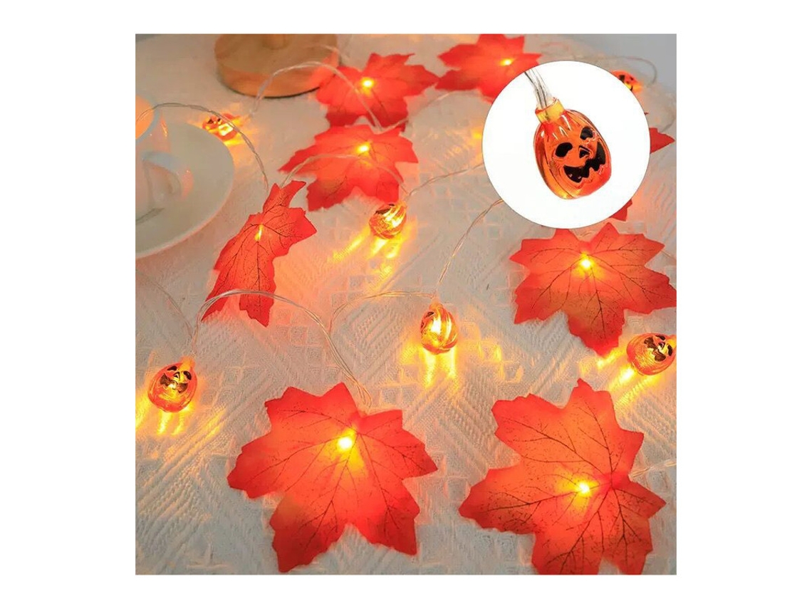 Cadena de luces navideñas LED Luces de cadena de hoja de arce de calabaza KH2023