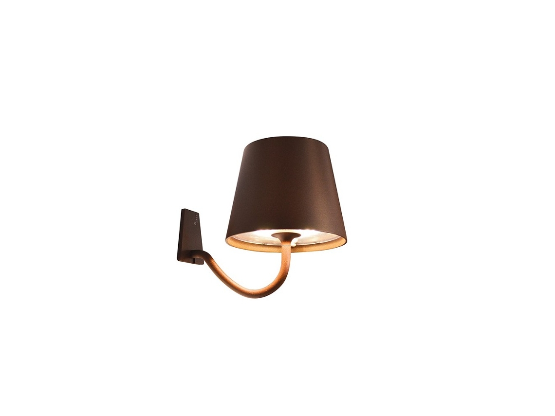 Aplique Led Poldina Corten, Recargable Y Regulable