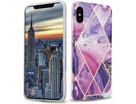 Carcasa para iPhone X / XS CADORABO Roxo