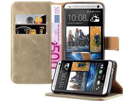 Carcasa para HTC ONE M7 CADORABO Marrón