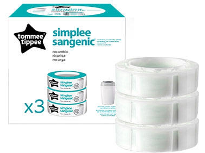 Recambio de Sistemas de Eliminación de Pañales TOMMEE TIPPEE Sangenic Simplee