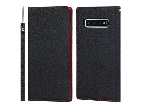 Funda para Samsung Galaxy S10(Cuero - Negro)