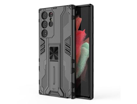 Funda para Samsung Galaxy S22 Ultra(TPU y PU - Negro)