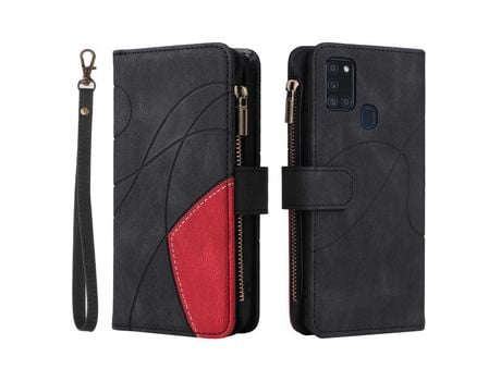 Funda para Samsung Galaxy A21S(PU - Negro)