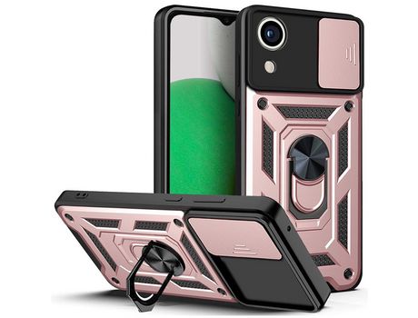Funda para Samsung Galaxy A03 Core(TPU y PU - Rosa)