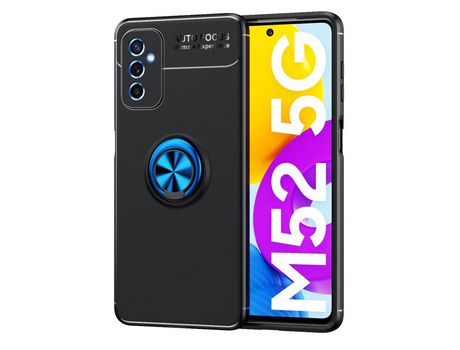 Funda para Samsung Galaxy M52 5G(TPU y PU - Negro)