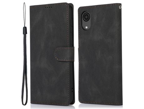 Funda para Samsung Galaxy A03 Core(PU - Negro)