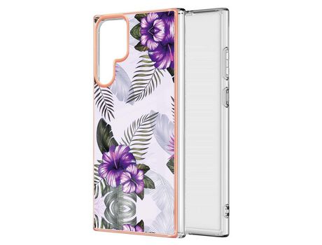 Funda para Samsung Galaxy S22 Ultra 5G(TPU y PU - Morado)