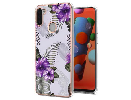 Funda para Samsung Galaxy M11/A11 (Eu Version)(TPU y PU - Morado)