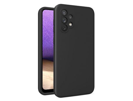 Funda para Samsung Galaxy A32 4G(TPU y PU - Negro)