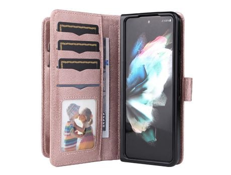 Funda para Samsung Galaxy Z Fold3 5G(PU - Rosa)