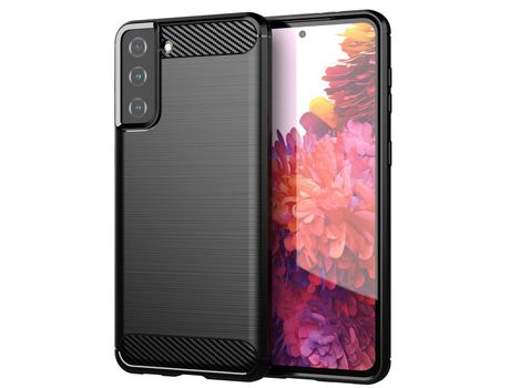Funda para Samsung Galaxy S21 Plus 5G(TPU y PU - Negro)
