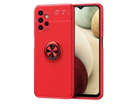 Funda para Samsung Galaxy A13 4G(TPU y PU - Rojo)