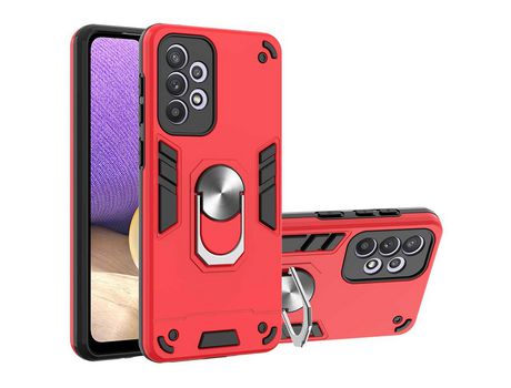 Funda para Samsung Galaxy A33 5G(TPU y PU - Rojo)