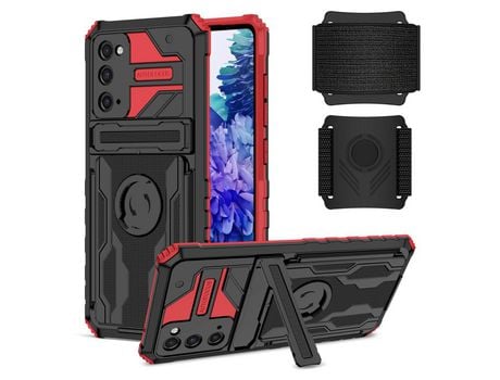 Funda para Samsung Galaxy S20 Fe(TPU y PU - Rojo)