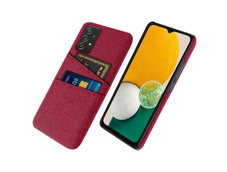 Funda para Samsung Galaxy A72 4G/5G(TPU y PU - Rojo)