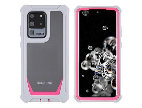 Funda para Samsung Galaxy S20 Ultra(TPU y PU - Rosa)