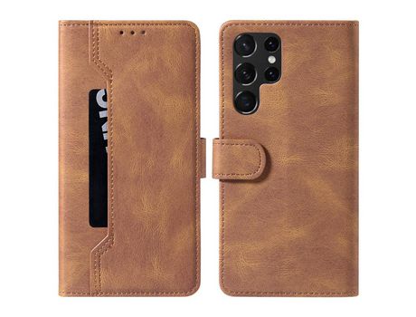 Funda para Samsung Galaxy S22 Ultra(PU - Marrón)