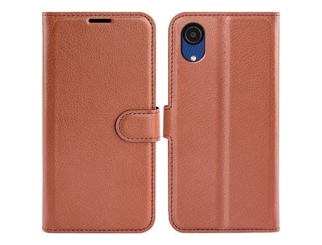 Funda para Samsung Galaxy A03 Core(TPU y PU - Marrón)