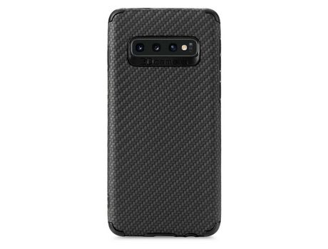 Funda para Samsung Galaxy S10 Plus(TPU y PU - Negro)