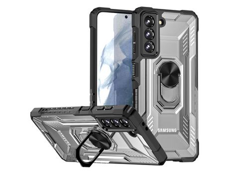 Funda para Samsung Galaxy S21 Plus 5G(TPU y PU - Negro)