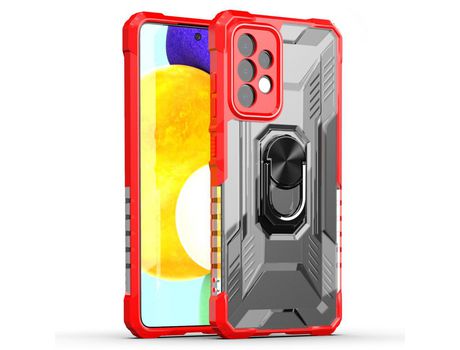 Funda para Samsung Galaxy A52 4G/5G/A52S 5G(TPU y PU - Rojo)