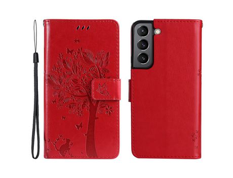 Funda para Samsung Galaxy S22(PU - Rojo)