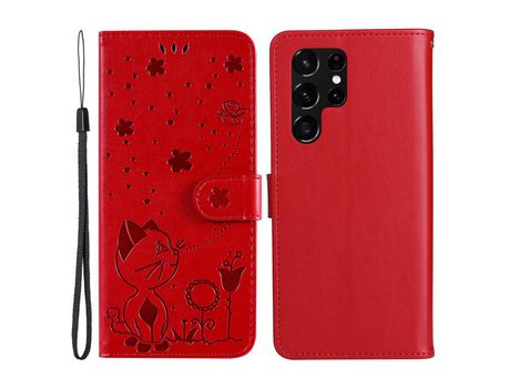 Funda para Samsung Galaxy S22 Ultra(PU - Rojo)