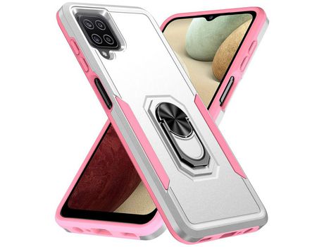 Funda para Samsung Galaxy A12(TPU y PU - Rosa)