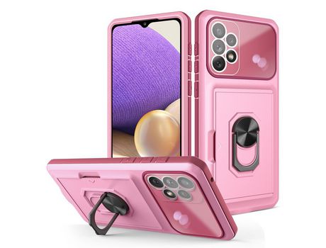 Funda para Samsung Galaxy A33 5G(TPU y PU - Rosa)