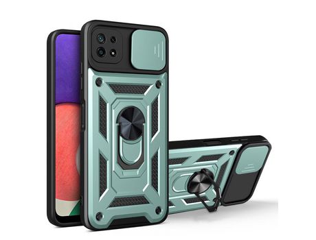 Funda para Samsung Galaxy A22 5G (Eu Version)(TPU y PU - Verde)