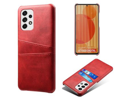 Funda para Samsung Galaxy A53 5G(TPU y PU - Rojo)