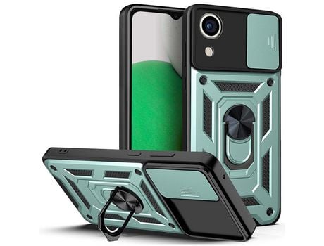 Funda para Samsung Galaxy A03 Core(TPU y PU - Verde)