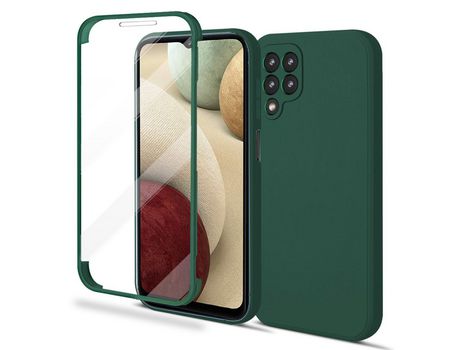 Funda para Samsung Galaxy A12(TPU y PU - Verde)