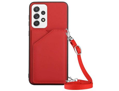 Funda para Samsung Galaxy A33 5G(TPU y PU - Rojo)