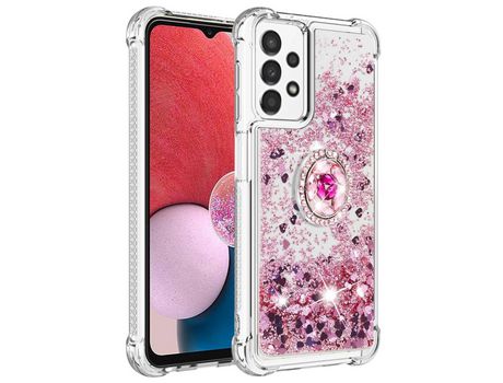 Funda para Samsung Galaxy A13 4G(TPU y PU - Rosa)