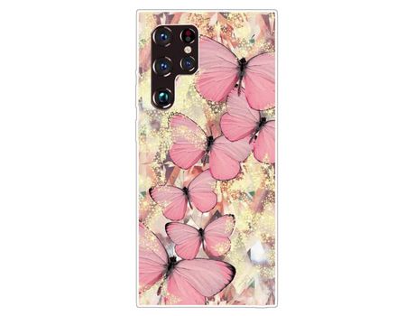 Funda para Samsung Galaxy S22 Ultra(TPU y PU - Rosa)