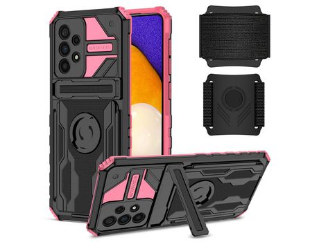 Funda para Samsung Galaxy A53 5G(TPU y PU - Rosa)