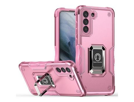 Funda para Samsung Galaxy S21 Fe 5G(TPU y PU - Rosa)