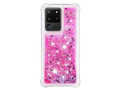 Funda para Samsung Galaxy S20 Ultra(TPU y PU - Rosa)