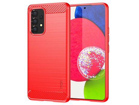 Funda para Samsung Galaxy A53 5G(TPU y PU - Rojo)